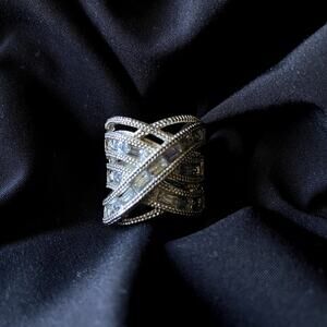 S925 CZ  wrap ring size 9